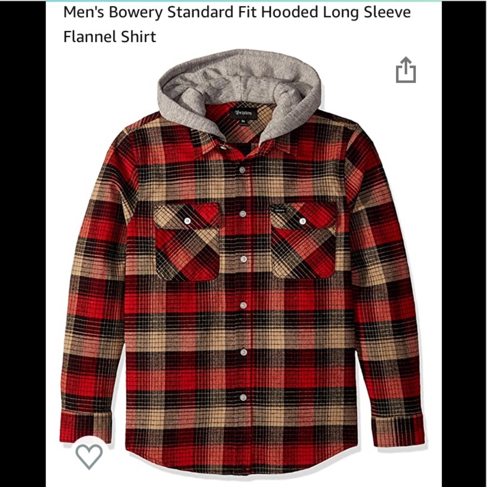 Brixton Bowery Hooded long sleeve shirt XL